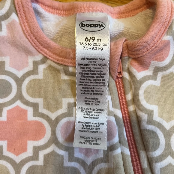 Boppy Sleep Sack 6/9m - Picture 3 of 3